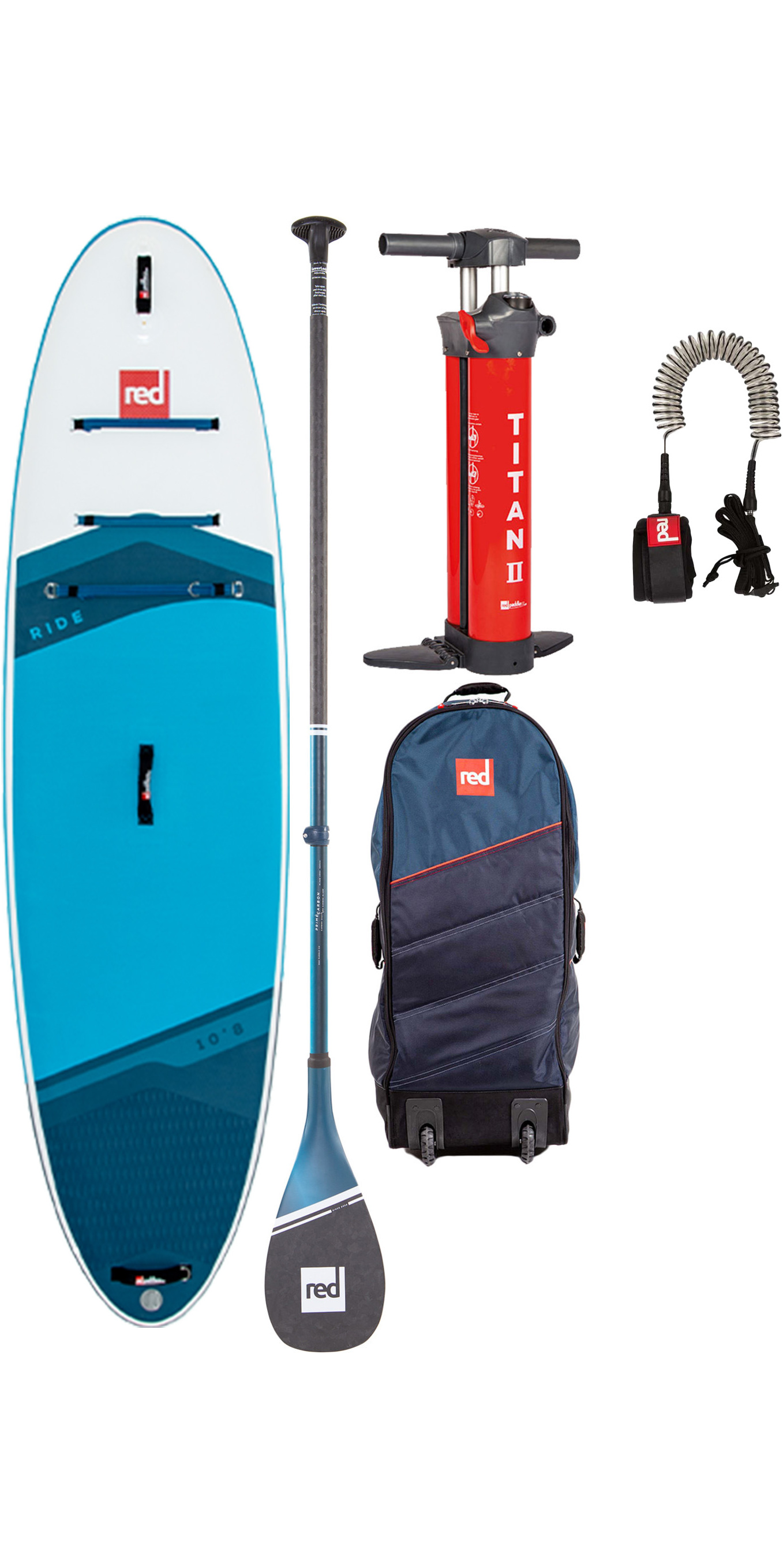 2023 Red Paddle Co 10'8 Ride Stand Up Paddle Board Bag Paddle Pump